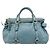 Borsa a mano Miu Miu in pelle 2way blu e oro Auth yk20734M D'oro - vista 2