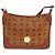Borsa a tracolla MCM Vicetos PVC Pelle Marrone Tono Oro Auth BA15292 - vista 2
