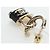 Orecchini CHANEL Push Lock Coco in metallo dorato CC Auth 198851M - vista 7