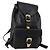 Zaino Gianni Versace Medusa in pelle nera e oro Auth BA14881 Nero
