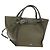 Céline CELINE Big Bag Small Hand Bag Leather Khaki Silver Auth am12347M Argento Cachi