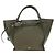 Céline CELINE Big Bag Small Hand Bag Leather Khaki Silver Auth am12347M Argento Cachi - vista 2