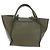 Céline CELINE Big Bag Small Hand Bag Leather Khaki Silver Auth am12347M Argento Cachi - vista 3