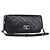 Borsa a tracolla CHANEL Matelasse con catena in pelle d'agnello nera e argento CC Auth yk20835V Nero