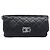Borsa a tracolla CHANEL Matelasse con catena in pelle d'agnello nera e argento CC Auth yk20835V Nero - vista 2