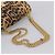 Céline Borsa a tracolla con catena CELINE Triomphe Victoire in pelle marrone e oro Auth yk20866SAM D'oro - vista 7