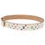 LOUIS VUITTON Cintura Multicolor Carre White M9682 LV Auth 199153V Bianco - vista 3