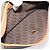 Borsa a Pochette SAINT LAURENT PVC Canvas Brown Gold Auth 197613A Marrone D'oro - vista 17