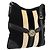 Borsa a tracolla GUCCI Interlocking G Velluto Nero Oro 115568 Auth 196980V D'oro