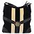Borsa a tracolla GUCCI Interlocking G Velluto Nero Oro 115568 Auth 196980V D'oro - vista 2