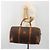 Céline Borsa Boston CELINE Macadam Canvas PVC Leather Brown Gold Auth 194398 Marrone D'oro - vista 25