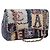 Borsa a tracolla CHANEL Patchwork Jumbo Flap 30 in tweed con catena e CC argento Auth yk20832SM Multicolore