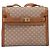 Céline CELINE Macadam Canvas Schultertasche PVC Beige Gold Auth 197680V Golden - Ansicht 2