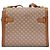 Céline CELINE Macadam Canvas Schultertasche PVC Beige Gold Auth 197680V Golden - Ansicht 3