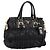 Borsa a mano PRADA Nappa Goful in pelle 2way Nero Oro BN1407 Auth 198604A D'oro