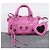 BALENCIAGA Borsa Le Cagole Nano Duffel Bag in pelle 2way Rosa 792599 Auth SW2670SAM - vista 26