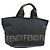 Borsa a mano FENDI Canvas Black Gold Auth 199578 Nero D'oro
