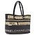 Borsa Tote CHANEL Central Station PVC Pelle Nero Argento CC Auth BA15317