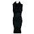 Alaïa Alaia ärmelloses Midi-Kleid aus glänzendem Samt in Schwarz