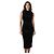 Alaïa Alaia ärmelloses Midi-Kleid aus glänzendem Samt in Schwarz - Ansicht 5