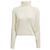 Prada Ivory Langärmliger Rippstrick-Rollkragenpullover aus Re-Cashmere Beige
