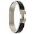Bracciale Clic H PM stretto in smalto nero Hermès - vista 5