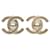 Orecchini a clip Chanel CC in argento e ottone