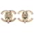Orecchini a clip Chanel CC in argento e ottone - vista 2
