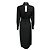 Veronica Beard Jaden Hemdkleid schwarz mit Gürtel / Midikleid mit goldenen Knöpfen - Ansicht 3