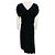 Vestido midi de seda Louis Vuitton negro drapeado con dobladillo asimétrico - vista 3