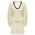 Alexis Cream Colby Figuriertes Wollstrick-Minikleid Beige