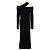 Autre Marque Safiyaa Black Tuiren Bodycon Stretch Strick-Midikleid Schwarz
