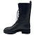 Stivali combat in pelle con lacci Conley neri Khaite Nero - vista 3