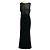 Autre Marque Abito lungo Talbot Runhof senza maniche in pelle e crepe nero