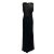 Autre Marque Abito lungo Talbot Runhof senza maniche in pelle e crepe nero - vista 3