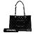 Borsa Tote Grand Shopping Chanel in vernice nera Nero - vista 7