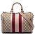 Borsa Boston Satchel Gucci Medium GG Canvas Web Joy Beige