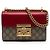 Borsa a tracolla Gucci Small GG Supreme Padlock rossa Rosso