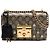 Borsa a tracolla Gucci Small GG Supreme Bee Padlock nera Nero
