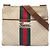 Borsa a tracolla Gucci GG Supreme Web Logo bianca Bianco