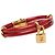 Bracciale Louis Vuitton Vernis Keep It Twice Rosso - vista 4