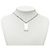 Collana Pendente Plaque Damier Louis Vuitton in Ottone Argentato Argento - vista 7