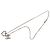 Collana con ciondolo a cuore in ottone Chanel CC argento