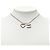 Collana con ciondolo a cuore in ottone Chanel CC argento - vista 5