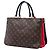 Borsa Satchel Louis Vuitton Monogram Millefeuille Marrone - vista 2