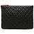 Clutch Chanel Medium Quilted Caviar O Case Nera Nero