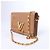 Clutch con catena Louis Vuitton Louise Rose Velours Monogram Vernis in Beige - vista 2