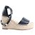 Sandali con zeppa Hermès Tivoli Hemp x Leather in Beige x Black 191098Z, Taglia EU 37