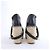 Sandali con zeppa Hermès Tivoli Hemp x Leather in Beige x Black 191098Z, Taglia EU 37 - vista 7
