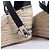 Sandali con zeppa Hermès Tivoli Hemp x Leather in Beige x Black 191098Z, Taglia EU 37 - vista 9